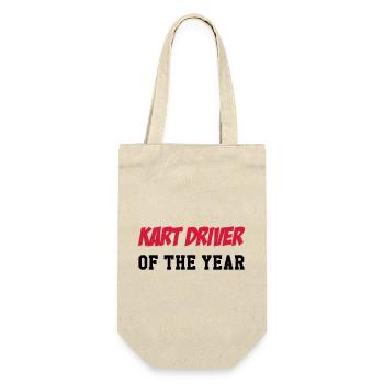 Go-Kart / Karting / Kart / Fahrer - Geschenkbeutel für Flaschen - Natur - Vorne