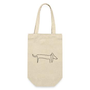 Teckel chien de toit chien chien dog line art - Sac à bouteille - nature - Devant