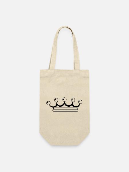 Logo einfache Krone - Geschenkbeutel für Flaschen - Natur