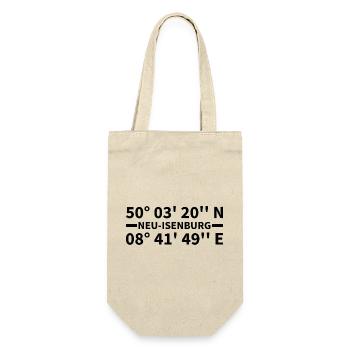 Neu-Isenburg Koordinaten - Geschenkbeutel für Flaschen - Natur - Vorne