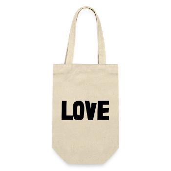 VALENTINE'S DAY. Bachelorette party. I LOVE YOU. I LOVE YOU. LOVE - Gift Bag for Bottles - nature - Front