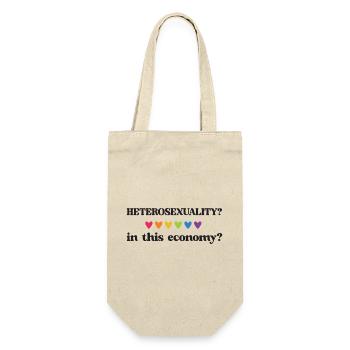 LGBT Pride Month - Heterosexualität? In diesem wirtschaftlichen - Geschenkbeutel für Flaschen - Natur - Vorne