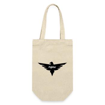 Adler Fighter - Geschenkbeutel für Flaschen - Natur - Vorne