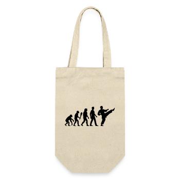 Karate Evolution - Geschenkbeutel für Flaschen - Natur - Vorne
