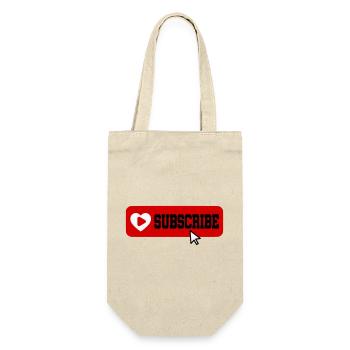 Fabelhaftes Symbol für die Schaltfläche "Abonnieren" des YouTube-Kanals - Geschenkbeutel für Flaschen - Natur - Vorne