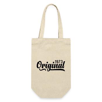 1973 Birthday 52 years old, retro 1973 - Gift Bag for Bottles - nature - Front