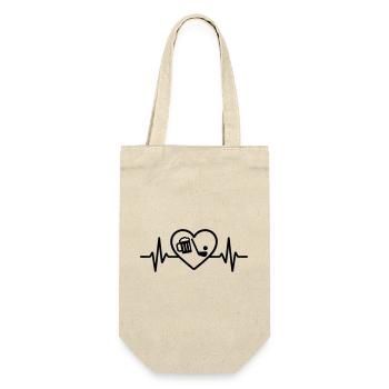 Heart Golf Beer - Gift Bag for Bottles - nature - Front