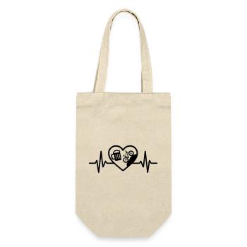 Humour de VTT Heart Beer - Sac à bouteille - nature - Devant