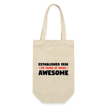 Established 1936 90 Years Awesome Birthday - Gift Bag for Bottles - nature - Front