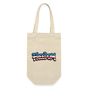 Freedom Typography Statement Design - Gift Bag for Bottles - nature - Front