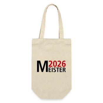 Meister 2026 Meisterschaft - Geschenkbeutel für Flaschen - Natur - Vorne
