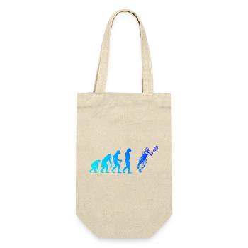 Geschenkidee für einen Tennis mit Tennis - Geschenkbeutel für Flaschen - Natur - Vorne