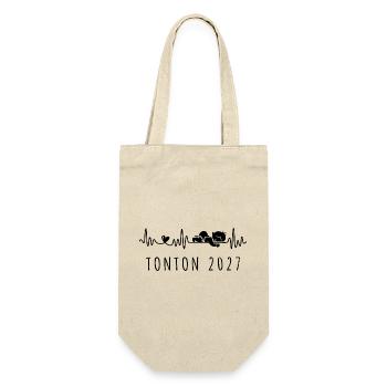 Futur Tonton 2027 Annonce Grossesse Pour Oncle - Gift Bag for Bottles - nature - Front