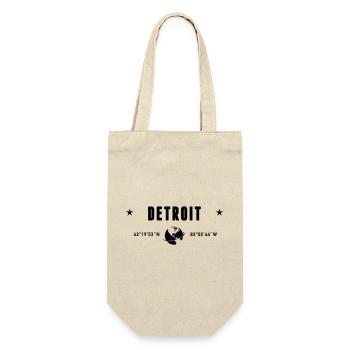 Detroit, Michigan, coordonnées de la planète Terre - Sac à bouteille - nature - Devant
