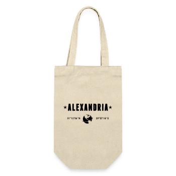 Alexandria Egypt Coordinates Planet Earth - Gift Bag for Bottles - nature - Front