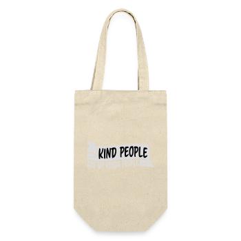 Kind People Are My Kinda People Friendliness - Gift Bag for Bottles - nature - Front