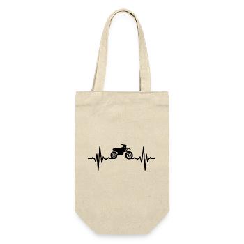 Heartbeat Motocross Motorcycle - Gift Bag for Bottles - nature - Front