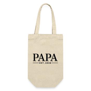 Papa Fondé en 2026 | Père | Cadeau de la fête des pères - Sac à bouteille - nature - Devant