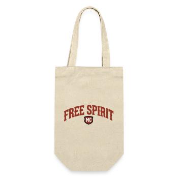 Lettrage Free Spirit MC - Sac à bouteille - nature - Devant
