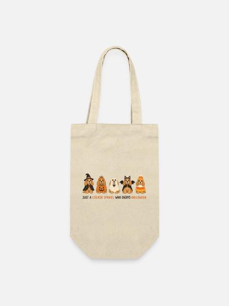 Cocker Spaniel Halloween-Crew - Geschenkbeutel für Flaschen - Natur