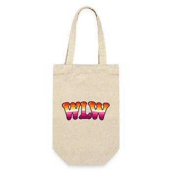 WLW Lesbian Pride Rainbow – LGBTQ+  - Geschenkbeutel für Flaschen - Natur - Vorne