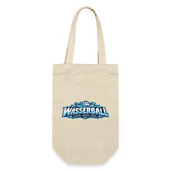Wasserball Teamgeist Logo - Geschenkbeutel für Flaschen - Natur - Vorne