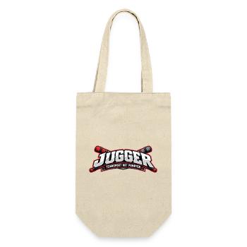 Jugger Teamlogo Banner RotSchwarz - Geschenkbeutel für Flaschen - Natur - Vorne