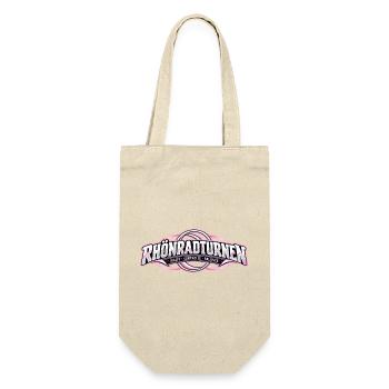 Rhönradturnen Logo Kraft Kontrolle Balance - Geschenkbeutel für Flaschen - Natur - Vorne