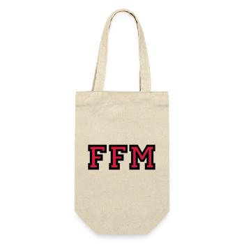 Frankfurt am Main FFM College Style - Geschenkbeutel für Flaschen - Natur - Vorne