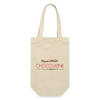 VS Chocolatine Schokoladenbrot - Geschenkbeutel für Flaschen - Natur - Vorne