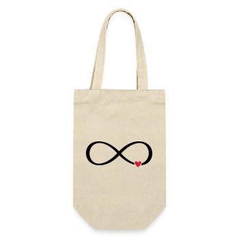 Signe infini coeur cadeau d'amour - Sac à bouteille - nature - Devant
