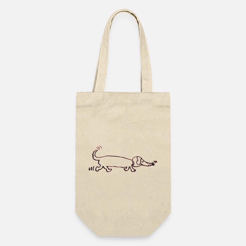 drôle teckel, teckel, chien, teckel - Sac à bouteille - nature