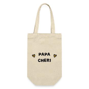 NOËL. ANNEE. ANNIVERSAIRE. RETRAITE. PAPA. MAMAM. - Sac à bouteille - nature - Devant