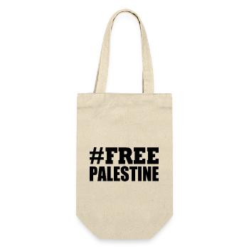 Free palestine - Geschenkbeutel für Flaschen - Natur - Vorne
