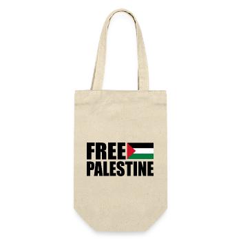 Free palestine - Geschenkbeutel für Flaschen - Natur - Vorne