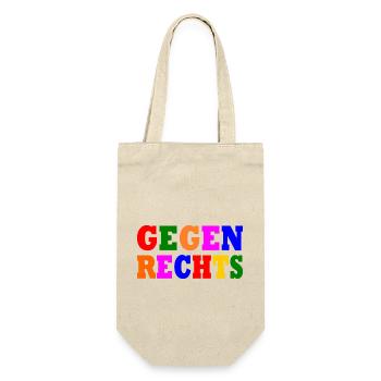 Gegen rechts - Geschenkbeutel für Flaschen - Natur - Vorne