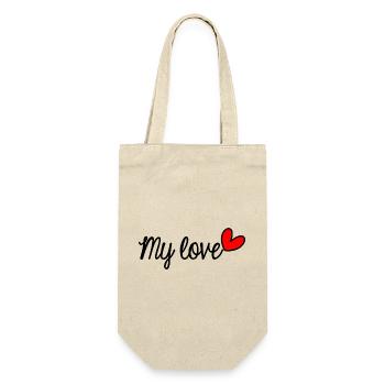 MOTHER'S DAY. HAPPY MOTHER'S DAY. MOM - Gift Bag for Bottles - nature - Front