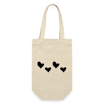 Quatre coeurs coeur symbole amour - Sac à bouteille - nature - Devant