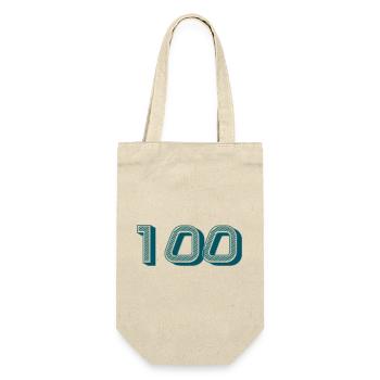 100. 100 ANS. 100e ANNIVERSAIRE. ANNIVERSAIRE 100 - Sac à bouteille - nature - Devant