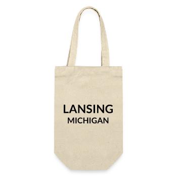 Lansing Michigan USA - Geschenkbeutel für Flaschen - Natur - Vorne