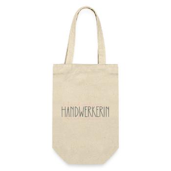Handwerkerin Geschenk Handwerk Beruf - Geschenkbeutel für Flaschen - Natur - Vorne