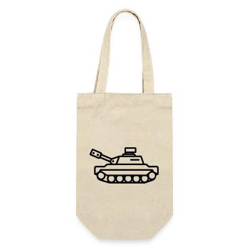 Panzer - Geschenkbeutel für Flaschen - Natur - Vorne