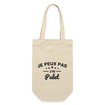 I can't I have palet - Gift Bag for Bottles - nature - Front