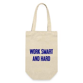 Work Smart and Hard – Success motto for doers - Gift Bag for Bottles - nature - Front