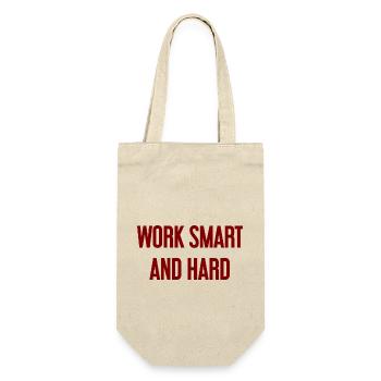 Work Smart and Hard – Success motto for doers - Gift Bag for Bottles - nature - Front