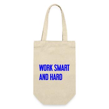 Work Smart and Hard – Success motto for doers - Gift Bag for Bottles - nature - Front
