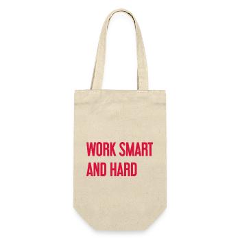 Work Smart and Hard – Success motto for doers - Gift Bag for Bottles - nature - Front