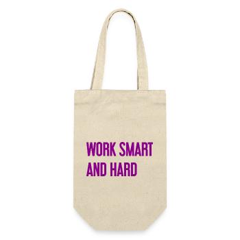 Work Smart and Hard – Success motto for doers - Gift Bag for Bottles - nature - Front