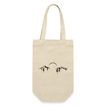 Mountain Peak Adventure Minimaliste Silhouette Art - Sac à bouteille - nature - Devant