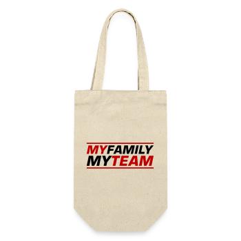 My Family Team Saying - Gift Bag for Bottles - nature - Front